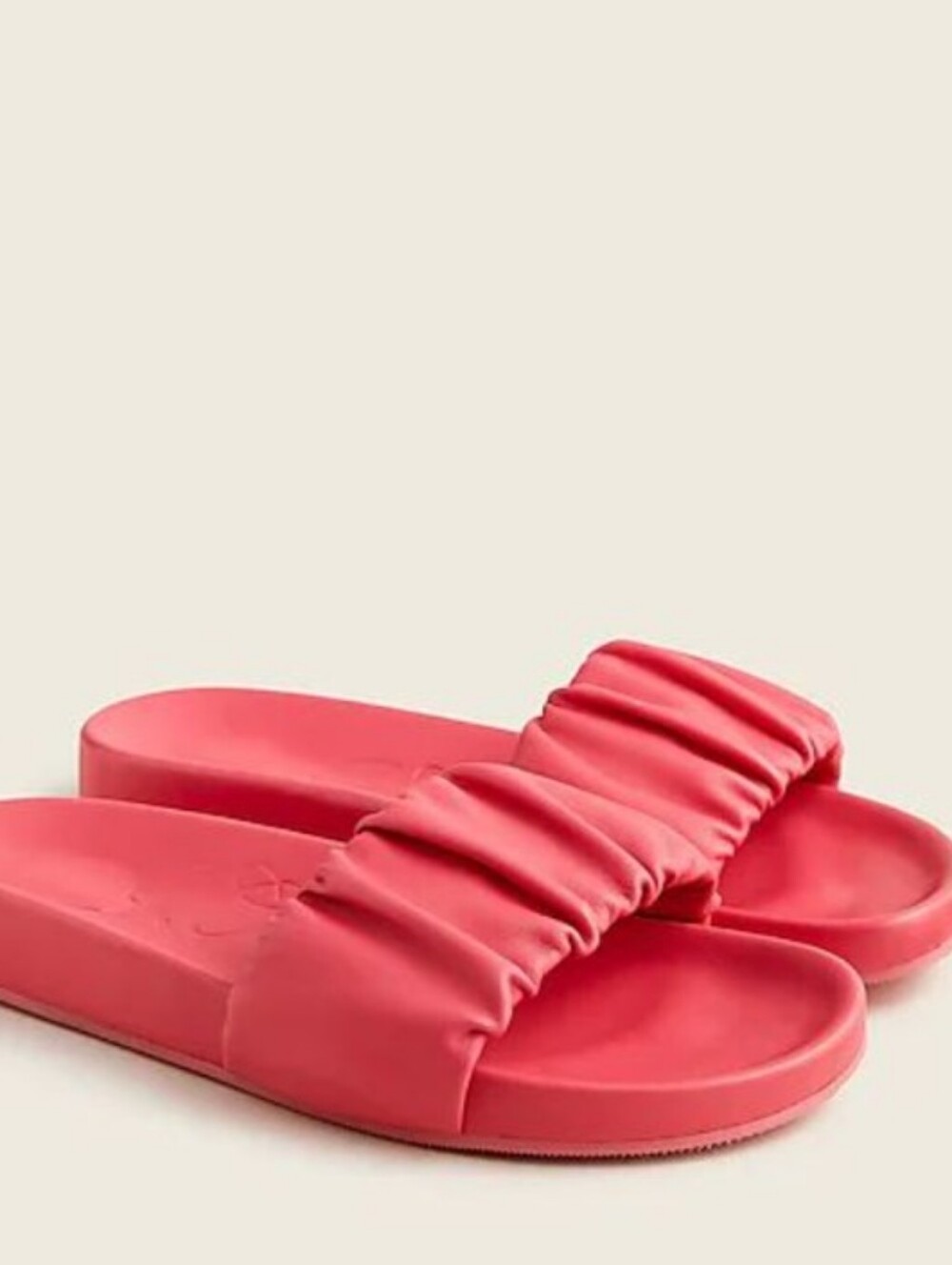 New J. Crew Pacific Scrunchie Strap Leather Slides